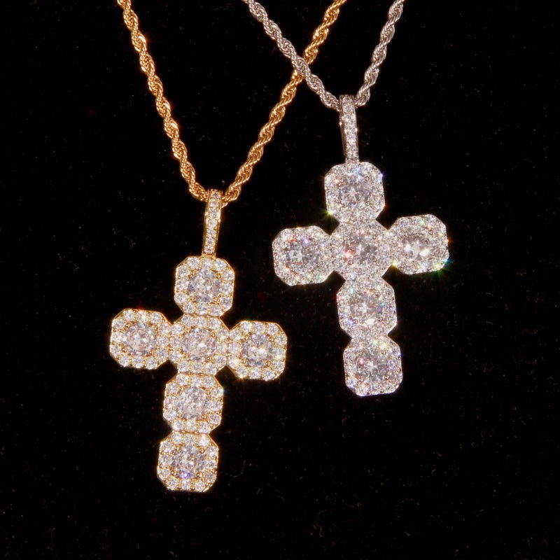 Round Diamond Cross Pendant ZUU KING
