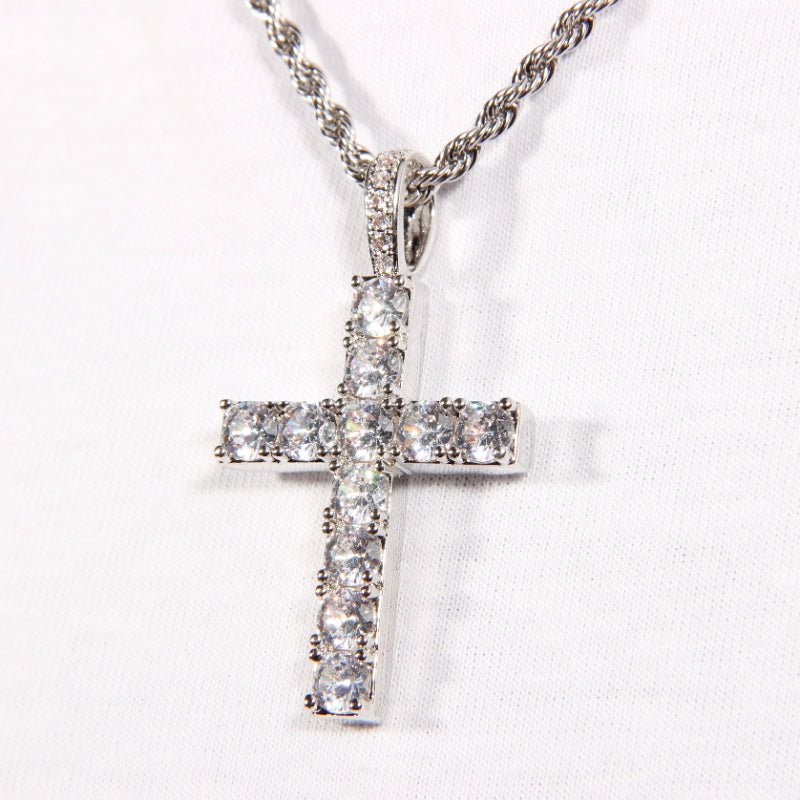 Solid  Cz Cross Pendant ZUU KING