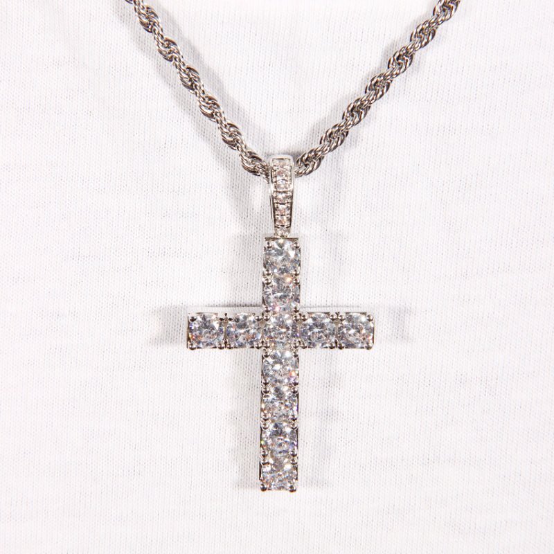 Solid  Cz Cross Pendant ZUU KING