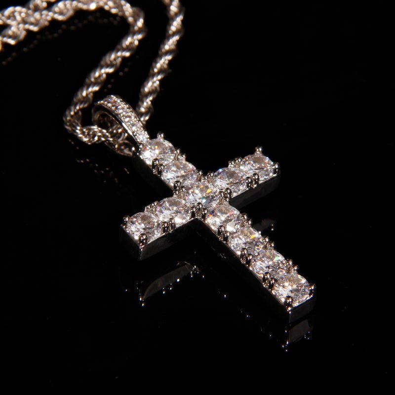 Solid  Cz Cross Pendant ZUU KING