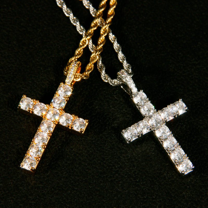 Solid  Cz Cross Pendant ZUU KING