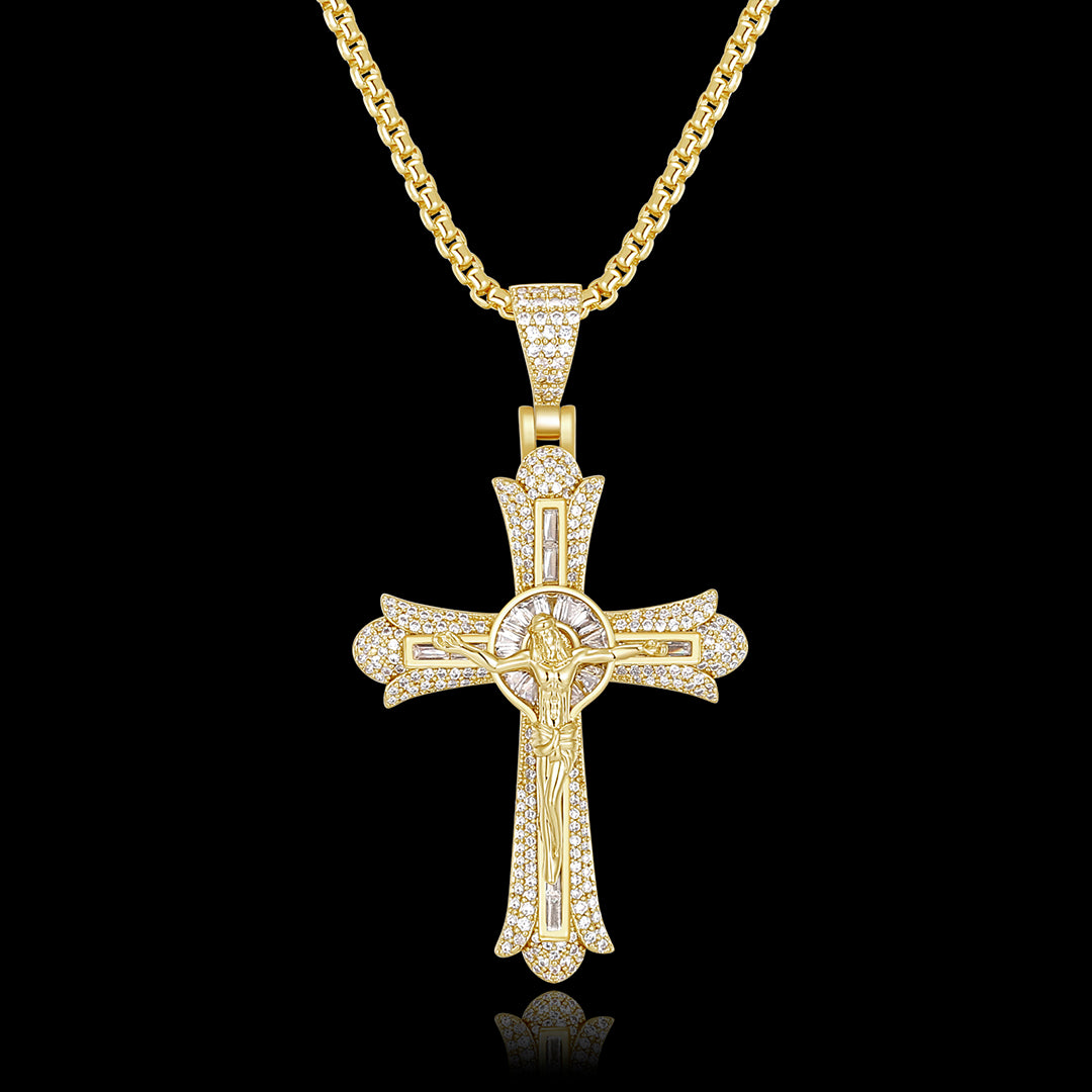 Jesus Baguette Cross Pendant ZUU KING