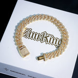 10mm 2-row Iced Cuban Bracelet In 18k Gold Plated ZUU KING