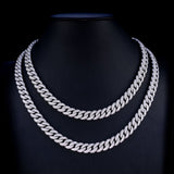 10mm Iced Prong Cuban Chain In White Gold Plated ZUU KING