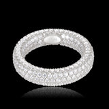 S925 Three Rows Zirconia Ring ZUU KING