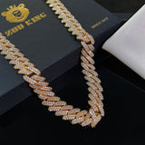 12mm 2-row Pointed Cuban Chain In 18k Gold Plated ZUU KING