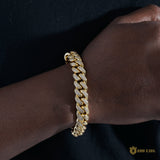 12mm Classic Cuban Bracelet In 18k Gold Plated ZUU KING