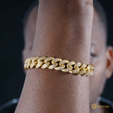 12mm Classic Cuban Bracelet In 18k Gold Plated ZUU KING