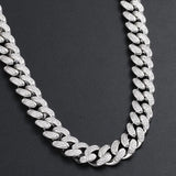 12mm Classic Cuban Chain In White Gold Plated ZUU KING