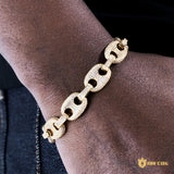 12mm Ice Pig Nose Cuban Bracelet In 18k Gold Plated ZUU KING