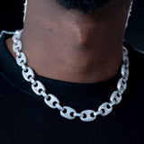 12mm Ice Pig Nose Cuban Chain In 18k White Gold Plated ZUU KING