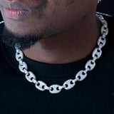 12mm Ice Pig Nose Cuban Chain In 18k White Gold Plated ZUU KING