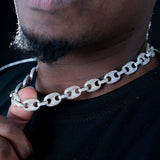 12mm Ice Pig Nose Cuban Chain In 18k White Gold Plated ZUU KING