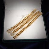 12mm No-stone Miami Cuban Bracelet In Gold Plated ZUU KING