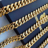 12mm No-stone Miami Cuban Chain In 18k Gold Plated ZUU KING