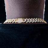14mm Iced Prong Cuban Chain In 18k Gold Plated ZUU KING