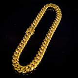 14mm No-stone Miami Cuban Chain In 18k Gold Plated ZUU KING