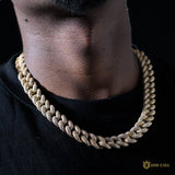 15mm 5-row Iced Cuban Chain In 18k Gold ZUU KING