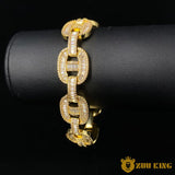 15mm New Iced Splicing Cuban Chain + Bracelet Set ZUU KING