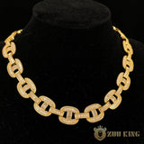 15mm New Iced Splicing Cuban Chain + Bracelet Set ZUU KING