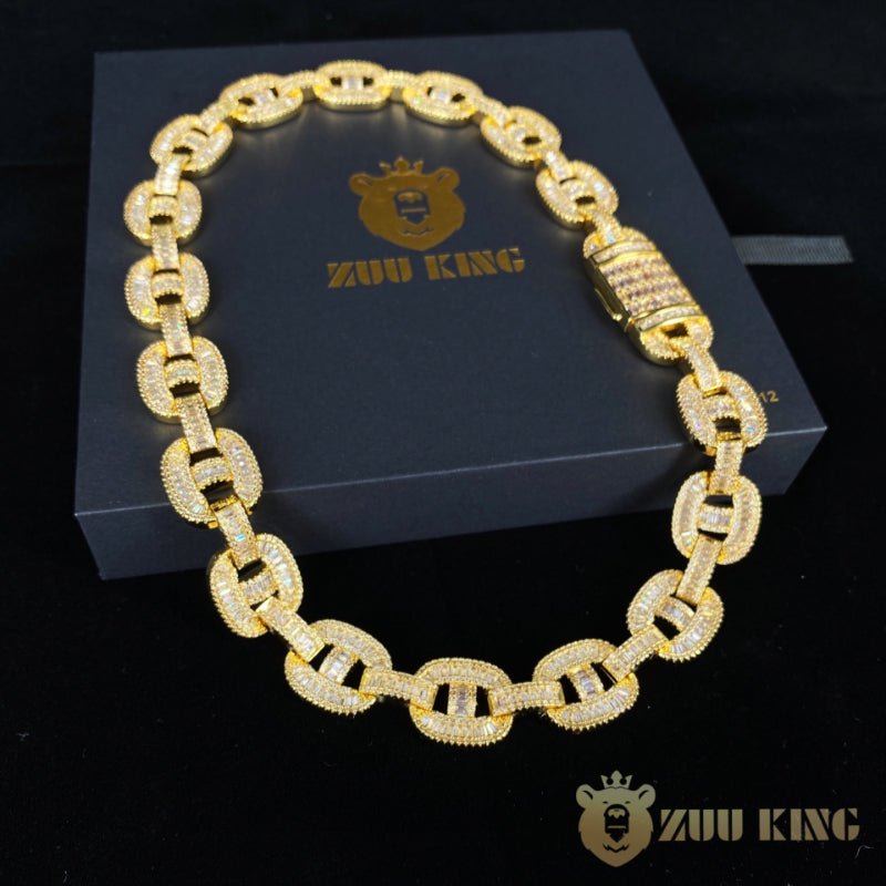 15mm New Iced Splicing Cuban Chain + Bracelet Set ZUU KING