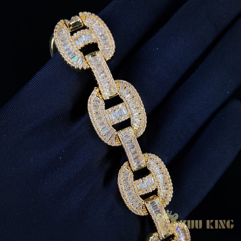15mm New Iced Splicing Cuban Chain In 18k Gold ZUU KING