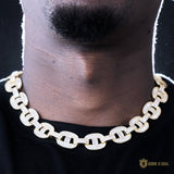 15mm New Iced Splicing Cuban Chain In 18k Gold ZUU KING