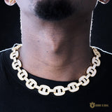 15mm New Iced Splicing Cuban Chain In 18k Gold ZUU KING