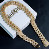 16mm Baguette & Round Cuban Chain In 18k Gold ZUU KING