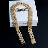 16mm Baguette & Round Cuban Chain In 18k Gold ZUU KING