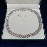 16mm Spiked Iced Cuban Chain In 18k White Gold ZUU KING