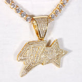 18k Gold 47 Iced Pendant ZUU KING