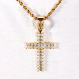 18k Gold Cz Cross Pendant ZUU KING