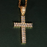 18k Gold Cz Cross Pendant ZUU KING