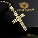 18k Gold Cz Cross Pendant ZUU KING