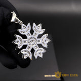 18k Gold Iced Snowflake Pendant ZUU KING