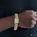 18mm 3-row Thickened Bracelet In 18k Gold ZUU KING