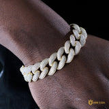 18mm 3d Bubble Iced Cuban Bracelet In Gold ZUU KING