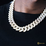 18mm 3d Bubble Iced Cuban Chain In 18k Gold ZUU KING