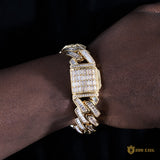 19mm French Creative Cuban Bracelet In 18k Gold ZUU KING