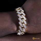 19mm French Creative Cuban Bracelet In 18k Gold ZUU KING