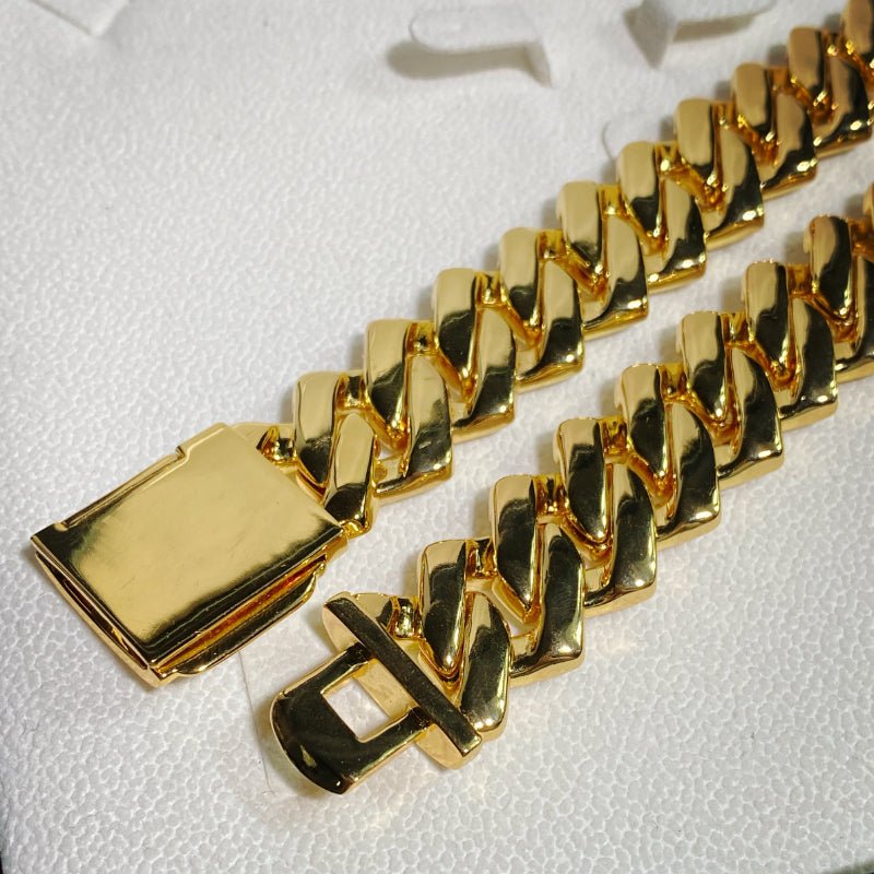 19mm French Creative Cuban Chain In 18k Gold ZUU KING