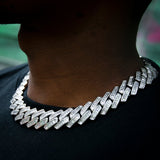 19mm French Creative Cuban Chain In 18k White Gold ZUU KING