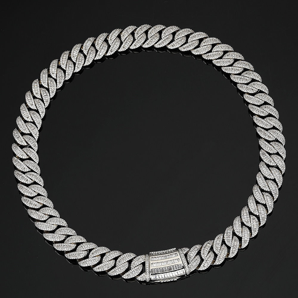 18mm Square Diamond Miami Cuba Chain ZUU KING