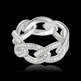S925 Iced Chain Ring ZUU KING