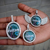 3d Circle Wing Custom Picture Pendant ZUU KING