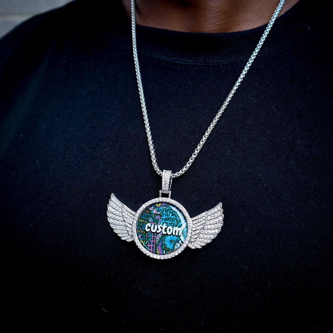 3d Circle Wing Custom Picture Pendant ZUU KING