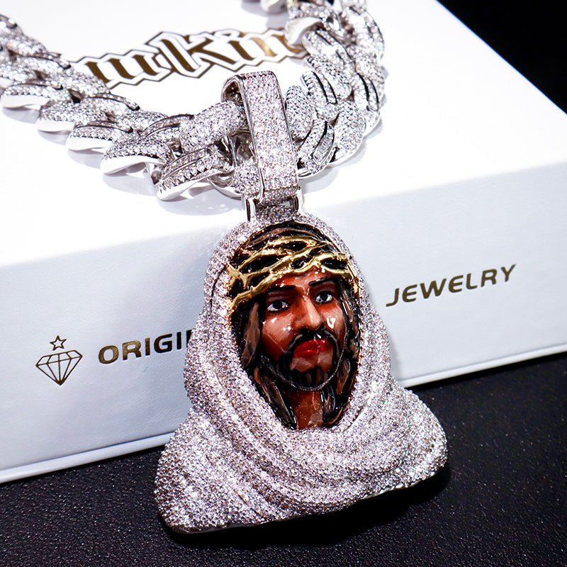 3d Enamel Painting Iced Jesus Pendant ZUU KING