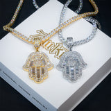 3d Iced Hand Of Fatima Pendant ZUU KING