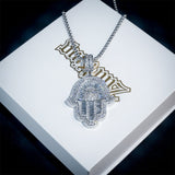 3d Iced Hand Of Fatima Pendant ZUU KING